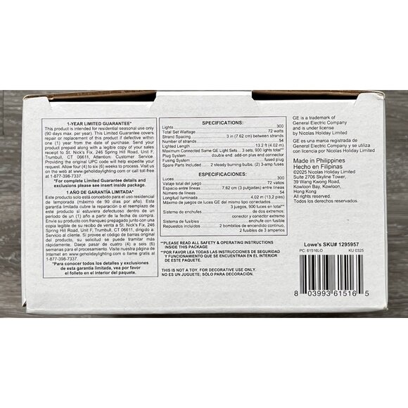 2 boxes GE Icicle Style Lights String-A-Long 300 ct Clear...